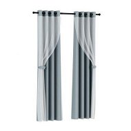 Detailed information about the product Artiss 2X 132x242cm Blockout Sheer Curtains Light Grey
