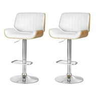 Detailed information about the product Artiss 2x Bar Stools Adjustable Leather Chairs