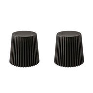 Detailed information about the product Artiss 2x Bar Stools Cupcake Plastic Foot Stool Black