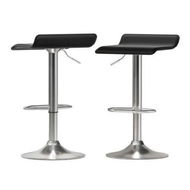 Detailed information about the product Artiss 2x Bar Stools Faux Leather Chair Black