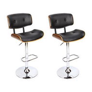 Detailed information about the product Artiss 2x Bar Stools Gas Lift Leather Black