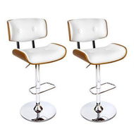 Detailed information about the product Artiss 2x Bar Stools Gas Lift Leather White