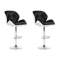 Detailed information about the product Artiss 2x Bar Stools Gas Lift Padded Leather Black & White