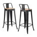 Artiss 2x Bar Stools Kitchen Counter High Chair Dining Stackable Metal Black. Available at Crazy Sales for $124.95