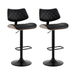 Artiss 2x Bar Stools Kitchen Dining Chairs Gas Lift Stool Wooden Leather Black. Available at Crazy Sales for $244.95