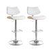 Artiss 2x Bar Stools Kitchen Dining Chairs Gas Lift Stool Wooden Leather White. Available at Crazy Sales for $284.95