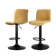 Detailed information about the product Artiss 2x Bar Stools Kitchen Swivel Bar Stool Gas Lift Chairs Barstools Brown