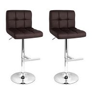 Detailed information about the product Artiss 2x Bar Stools Leather Gas Lift Brown