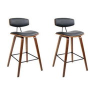 Detailed information about the product Artiss 2x Bar Stools Leather Padded w/Backrest