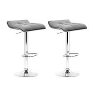 Detailed information about the product Artiss 2x Bar Stools Linen Padded Gas Lift