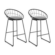 Detailed information about the product Artiss 2x Bar Stools Padded Seat Metal