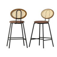 Detailed information about the product Artiss 2x Bar Stools PU Leather Stools Brown