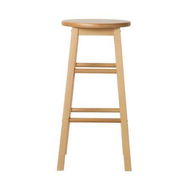 Detailed information about the product Artiss 2x Bar Stools Round Chairs Wooden Nature