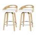 Artiss 2x Bar Stools Swivel Dining Chairs Low Back Counter Seat PU Cushion. Available at Crazy Sales for $239.95