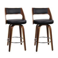 Detailed information about the product Artiss 2x Bar Stools Swivel Leather Chair 76cm