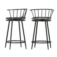 Detailed information about the product Artiss 2x Bar Stools Swivel Metal Chairs