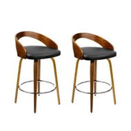 Detailed information about the product Artiss 2x Bar Stools Swivel Seat Curving Backrest