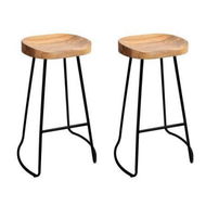 Detailed information about the product Artiss 2x Bar Stools Tractor Seat 75cm Wooden