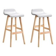 Detailed information about the product Artiss 2x Bar Stools Wooden Stool White