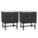 Artiss 2x Bedside Table 2 Drawers - Black. Available at Crazy Sales for $139.95