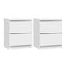 Artiss 2x Bedside Table 2 Drawers - PEPE White. Available at Crazy Sales for $124.95