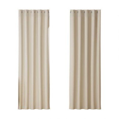 Artiss 2X Blockout Curtains Eyelet 180x213cm Beige