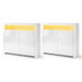 Artiss 2x Buffet Sideboard Cabinet LED Cupboard High-Gloss Storage Pantry ARNO. Available at Crazy Sales for $249.95
