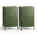 Artiss 2x Buffet Sideboard Cabinet Storage Cupboard 2 Doors Metal Green DOUBLE. Available at Crazy Sales for $299.95