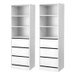 Artiss 2x Chest of 3 Drawers Tallboy Cabinet White. Available at Crazy Sales for $309.95
