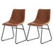 Artiss 2x Dining Chairs Retro PU Leather Kitchen Lounge Cafe Accent Chair Brown. Available at Crazy Sales for $144.95