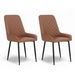 Artiss 2x Dining Chairs Retro PU Leather Kitchen Lounge Cafe Accent Chair Brown. Available at Crazy Sales for $179.95