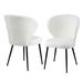 Artiss 2x Dining Chairs Sherpa Boucle Wing Back White. Available at Crazy Sales for $144.95