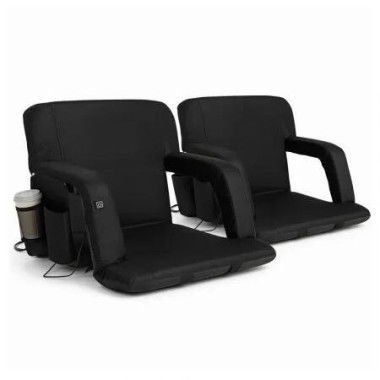 Artiss 2X Floor Lounge Sofa Bed With Armrest Heated Cushion