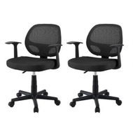 Detailed information about the product Artiss 2x Mesh Office Chair Computer Gaming Desk Chairs Work Study Mid Back Black