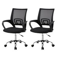 Detailed information about the product Artiss 2x Mesh Office Chair Mid Back Black