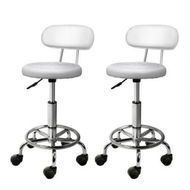 Detailed information about the product Artiss 2X Saddle Salon Stool Swivel Backrest Chair Barber Chair Hydraulic Lift