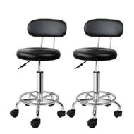 Detailed information about the product Artiss 2X Salon Stool Swivel Backrest Chair Barber Hairdressing Hydraulic Height