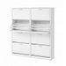 Artiss 2x Shoe Cabinet Storage Organiser 4 Flip Drawer White. Available at Crazy Sales for $364.95