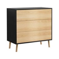 Detailed information about the product Artiss 3 Chest of Drawers Dresser Table Black&Pine
