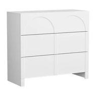 Detailed information about the product Artiss 3 Chest of Drawers Lowboy Dresser Cabinet White
