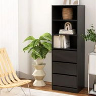 Detailed information about the product Artiss 3 Chest of Drawers Tallboy Cabinet Black