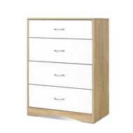 Detailed information about the product Artiss 4 Chest of Drawers - BURL