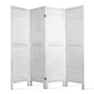 Detailed information about the product Artiss 4 Panel Foldable Wooden Room Divider - White