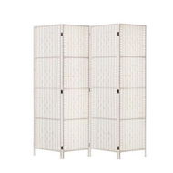 Detailed information about the product Artiss 4 Panel Room Divider Screen Privacy Timber Foldable Dividers Stand White