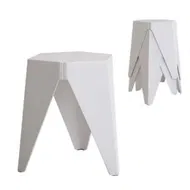 Detailed information about the product Artiss 4PC Puzzle Stool Bar Stools Stackable White