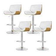 Detailed information about the product Artiss 4x Bar Stools Adjustable Leather Chairs