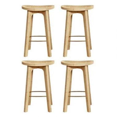 Artiss 4x Bar Stools Bamboo Rattan Stool Counter Chair Kitchen Barstools