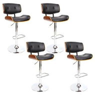 Detailed information about the product Artiss 4x Bar Stools Gas Lift Leather Black