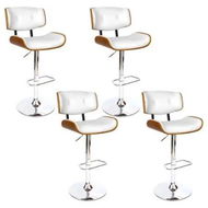 Detailed information about the product Artiss 4x Bar Stools Gas Lift Leather White