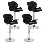 Detailed information about the product Artiss 4x Bar Stools Gas Lift Padded Leather Black